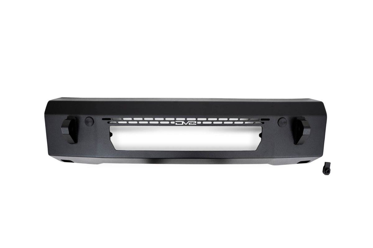DV8 Offroad OE Plus Series V2 front bumper, straight-on front view product shot on white background