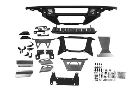 DV8 Offroad FBBR-08 Tube Series front bumper exploded parts diagram showing all included components