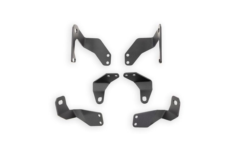 DV8 Offroad Tube Series front bumper mounting bracket hardware detail shot – 2022–2026 Ford Bronco Raptor