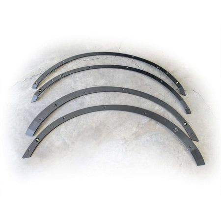 Turn Offroad fender delete kit for Ford Bronco, set of four delete panels laid out product shot, alternate angle