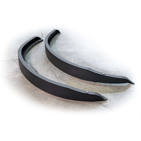 Turn Offroad steel fender flares kit for Ford Bronco, set of three flares laid out product shot