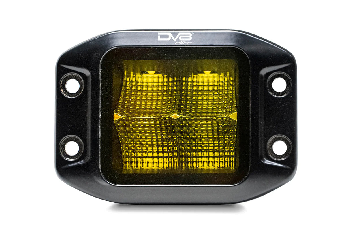 3-Inch Amber LED Flush Mount Pod Light | DV8 Offroad Elite Series