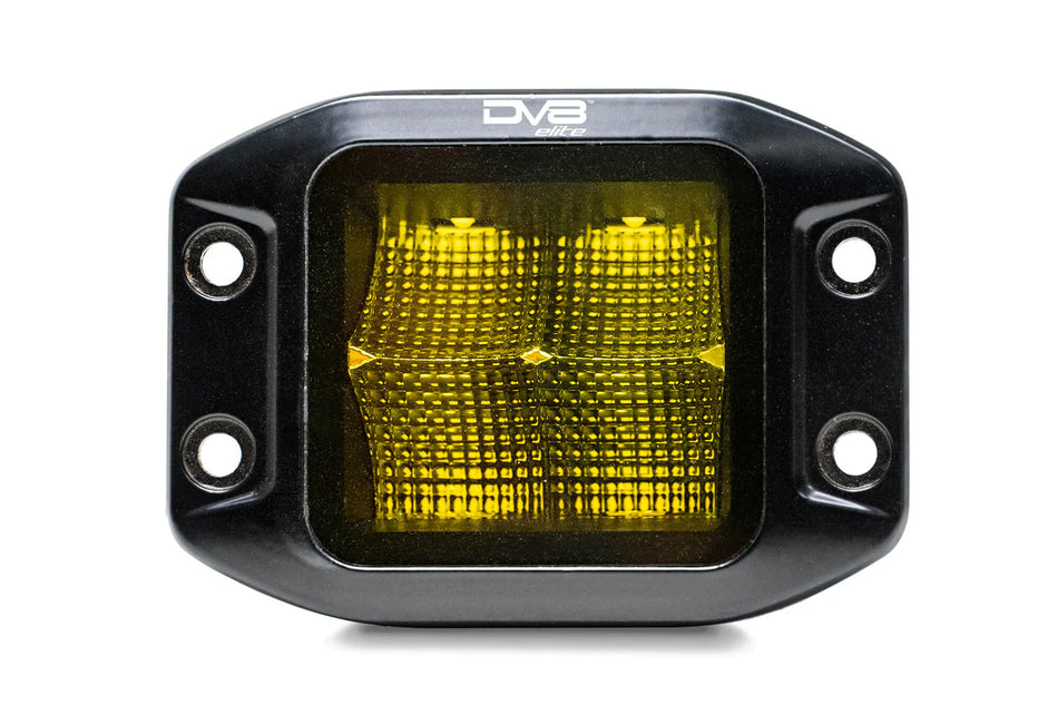 3-Inch Amber LED Flush Mount Pod Light | DV8 Offroad Elite Series