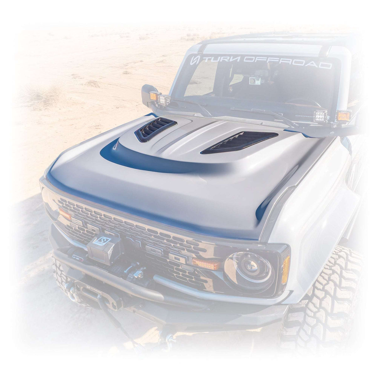 Heat Extraction Fiberglass Hood for Ford Bronco - view 1