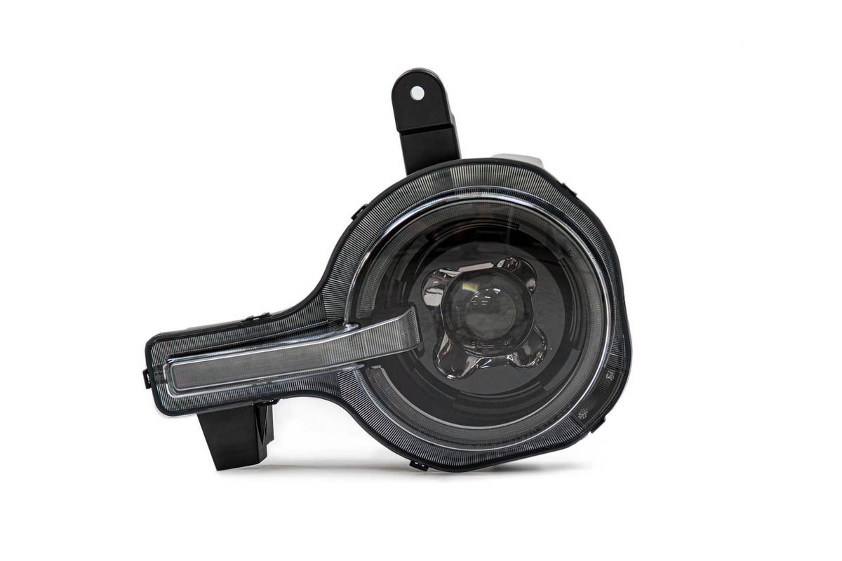 DV8 Offroad Black Series amber marker light for Ford Bronco headlight, angled product shot on white background