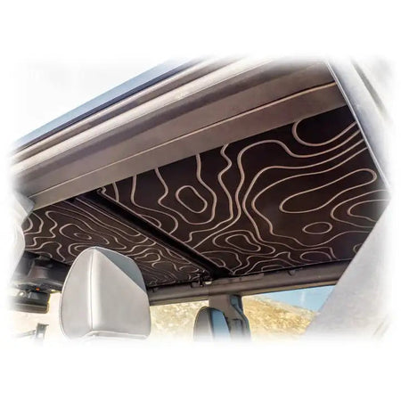 Turn Offroad TR10 hard top interior close-up showing topographic pattern headliner, alternate angle