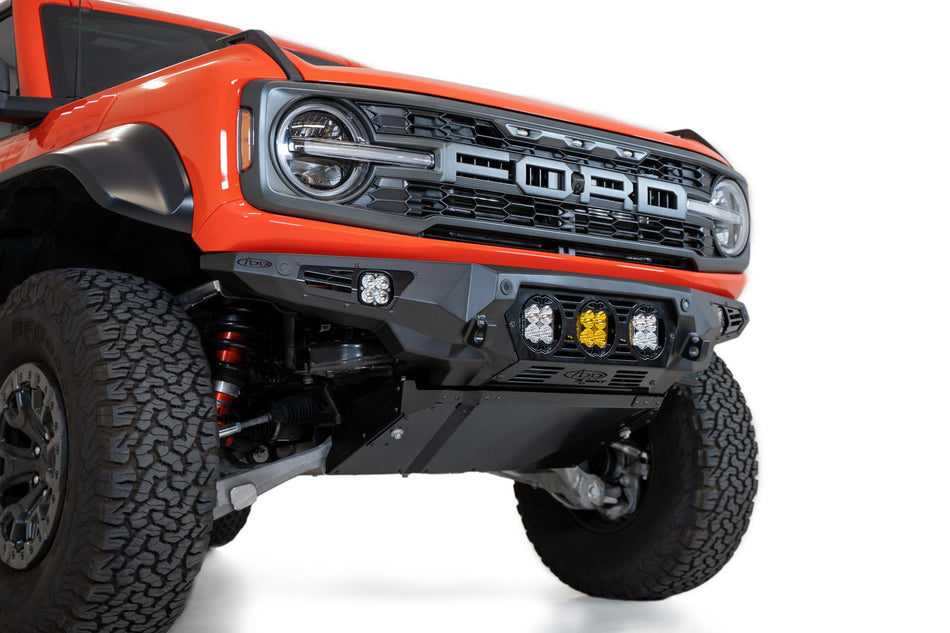 2022-2026 Ford Bronco Raptor Bomber Front Bumper (Baja) | Addictive Desert Designs