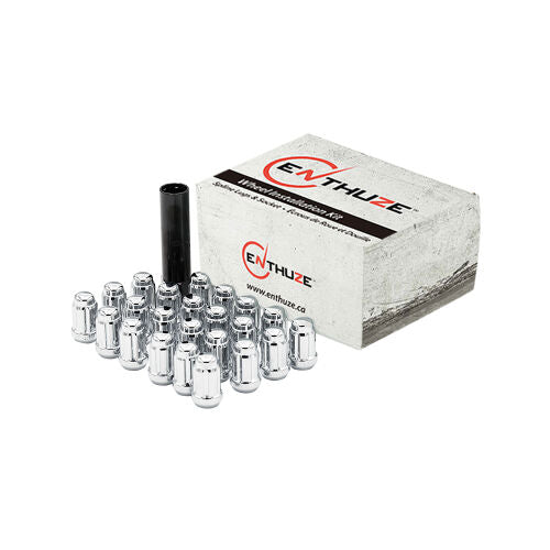 2021-2026 Ford Bronco Spline Drive Lug Nut Kit Chrome Standard 1.38 in