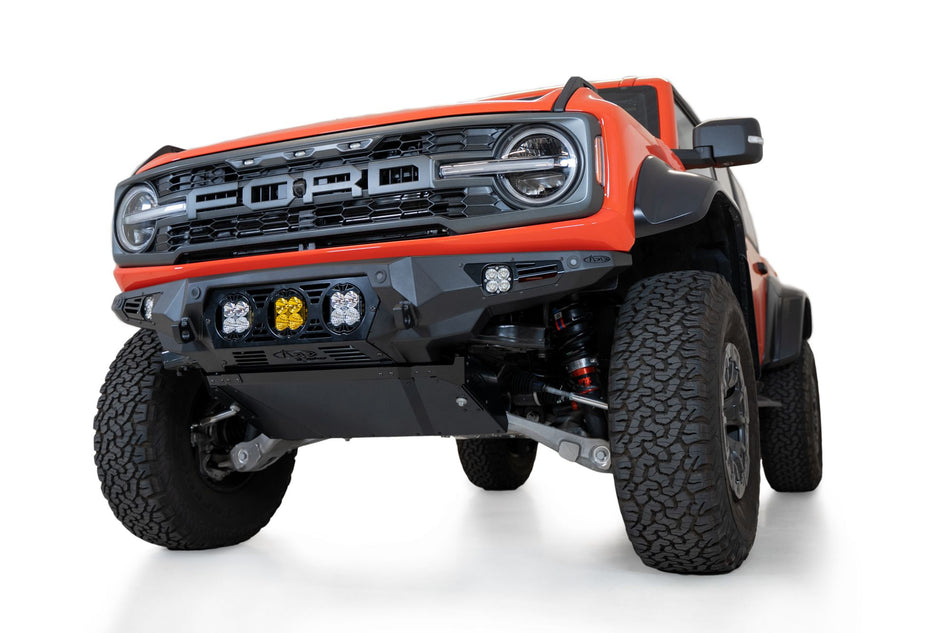 2022-2026 Ford Bronco Raptor Bomber Front Bumper (Baja) | Addictive Desert Designs