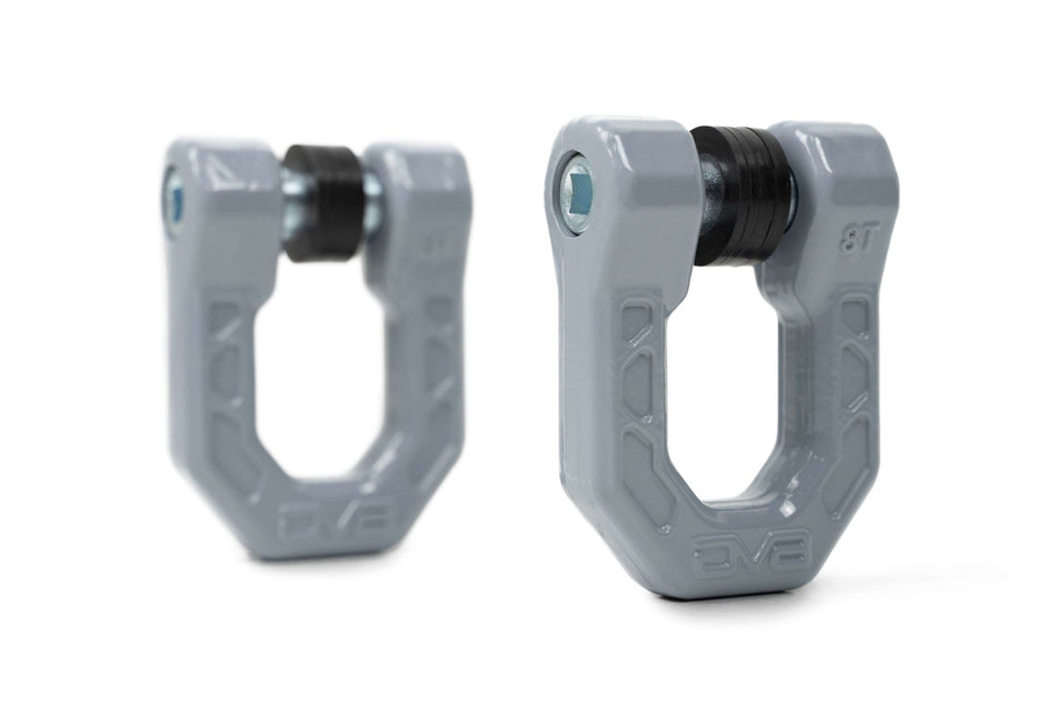 DV8 Offroad Elite Series D-Ring Shackles, Pair | Gray