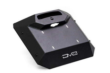 Steel spare tire delete for the Ford Bronco on white background angled