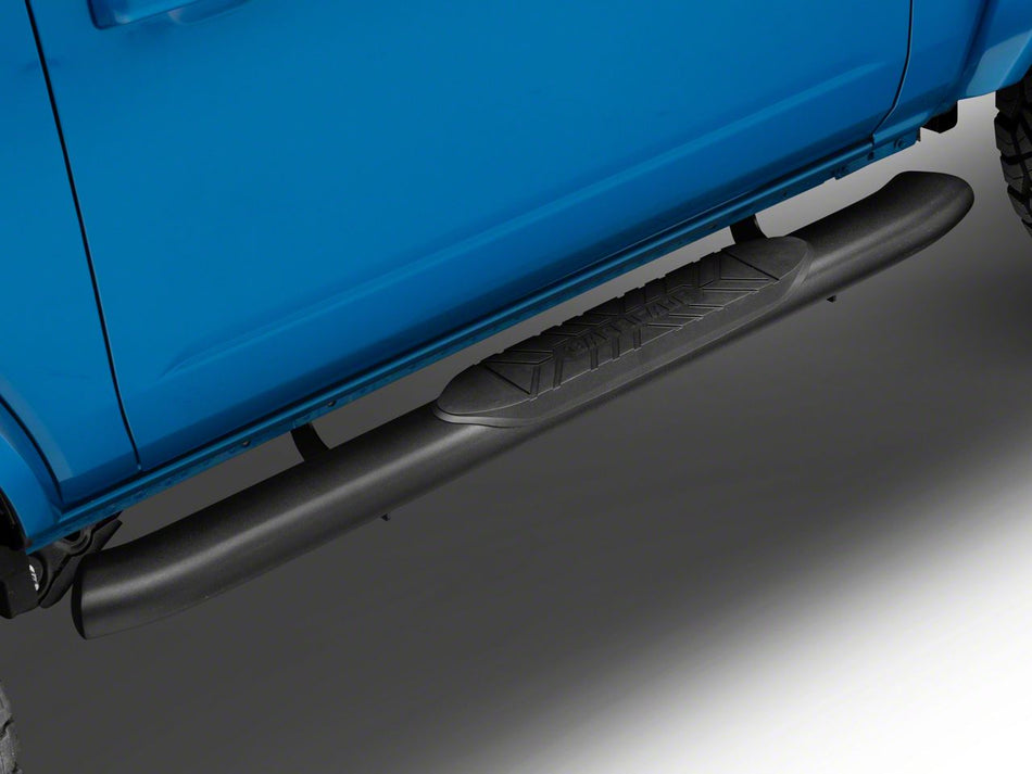 RedRock 5-Inch Oval Bent End Side Step Bars - Black for Ford Bronco - product view