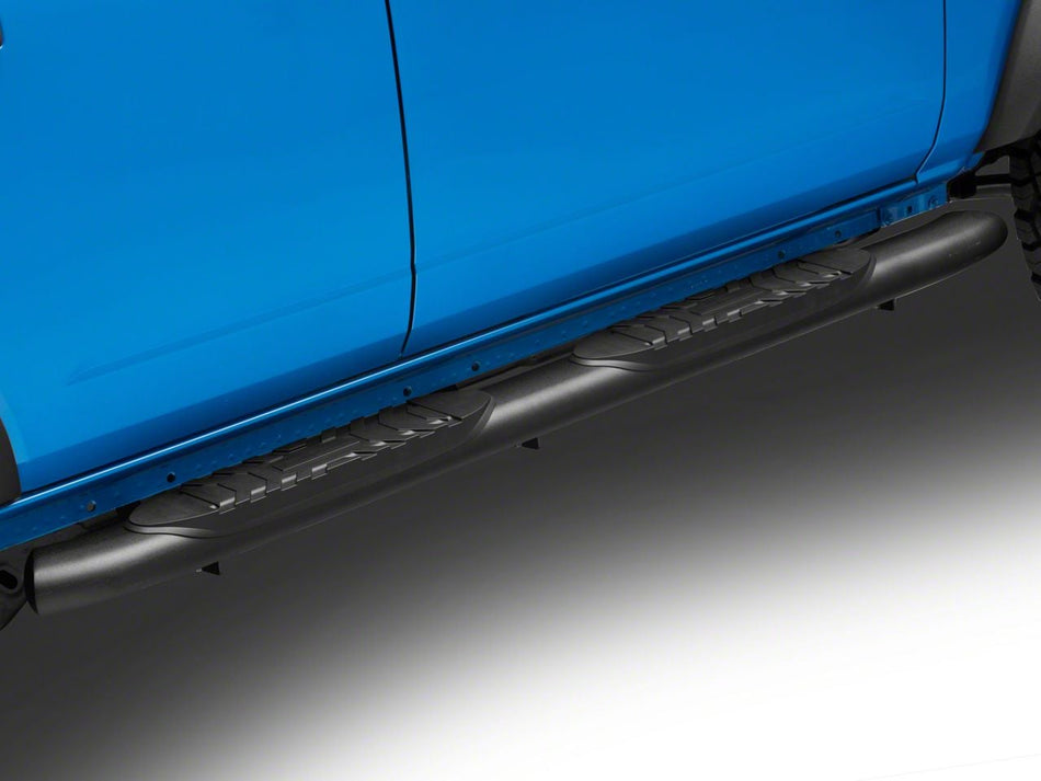 RedRock 5-Inch Oval Bent End Side Step Bars - Black for Ford Bronco - product view