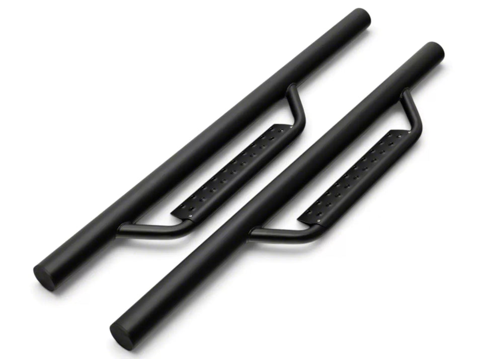 RedRock 3-Inch Nerf Drop Side Step Bars - Textured Black for Ford Bronco - product view