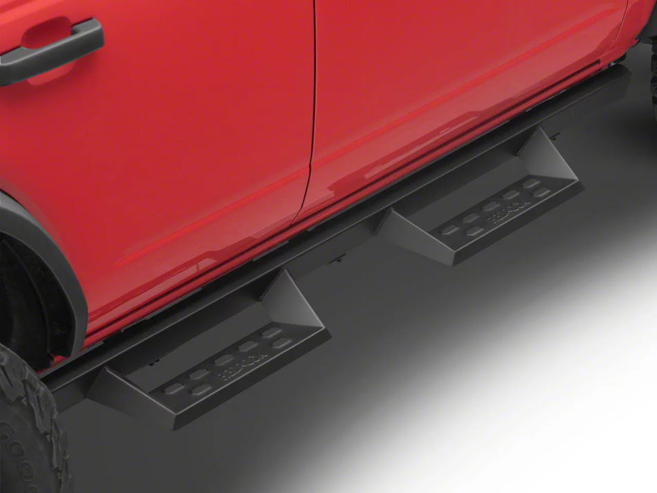 RedRock 4-Inch Drop TC1 Running Boards - Textured Black for Ford Bronco - product view