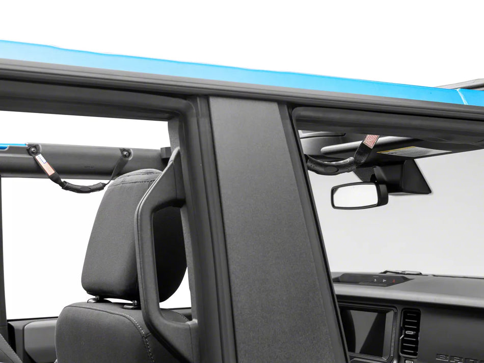 RedRock Grab Handles with Flag Logo - Front - Black for Ford Bronco - product view