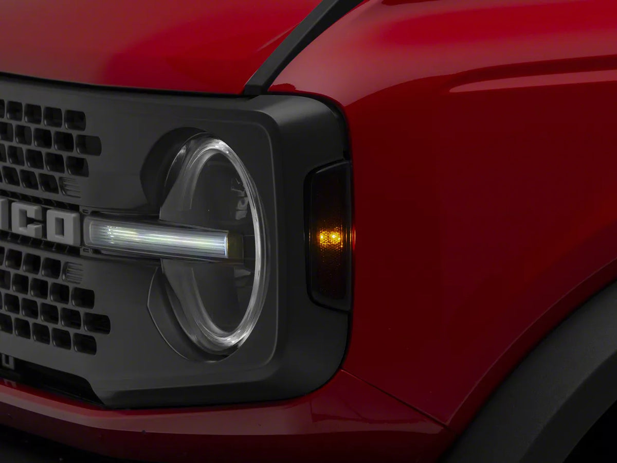 RedRock Grille Side Marker Light Covers - Smoked for Ford Bronco - product view