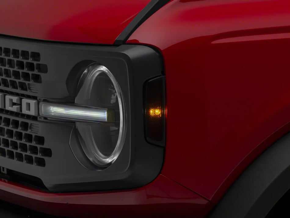 RedRock Grille Side Marker Light Covers - Smoked for Ford Bronco - product view