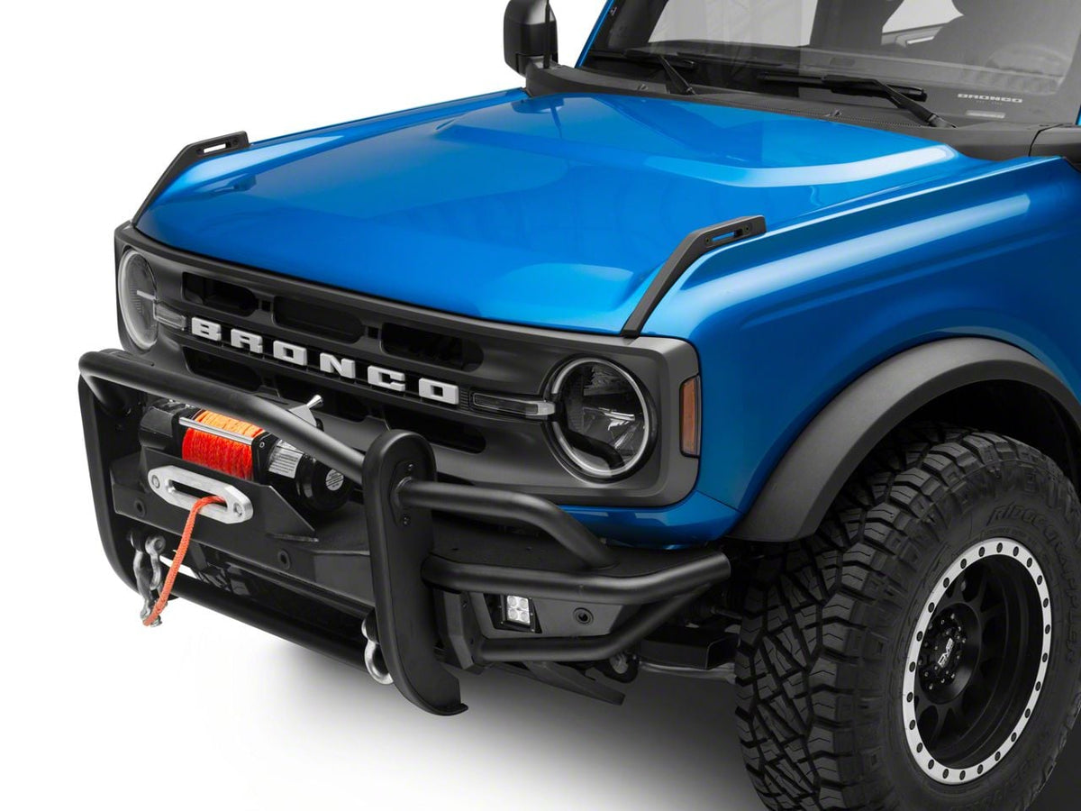 RedRock HD Tubular Front Winch Mount Bumper with LED Fog Lights and Grille Guard for Ford Bronco - product view
