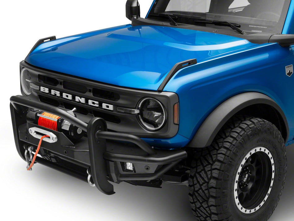 RedRock HD Tubular Front Winch Mount Bumper with LED Fog Lights, Grille Guard and Skid Plate for Ford Bronco - product view