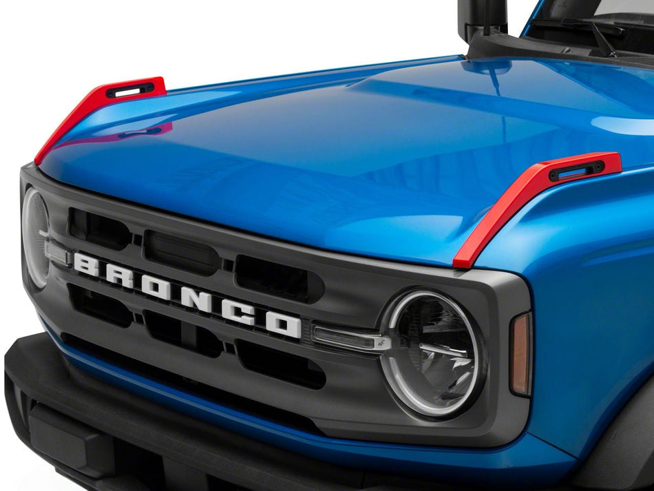 RedRock Hood Catch Trim - Red for Ford Bronco - product view