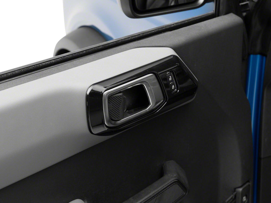 RedRock Inner Door Handle Trim - Gloss Black for Ford Bronco - product view