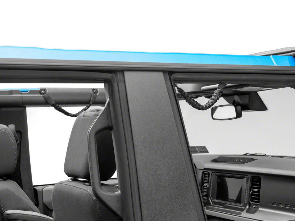 RedRock Paracord Grab Handles - Front - Black for Ford Bronco - product view