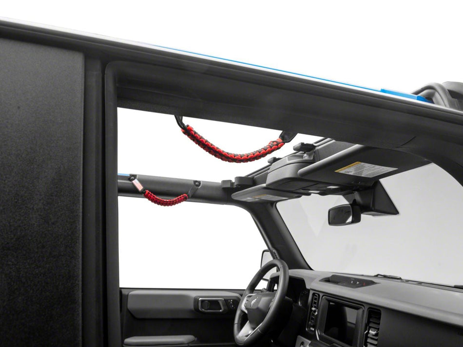 RedRock Paracord Grab Handles - Red for Ford Bronco - product view