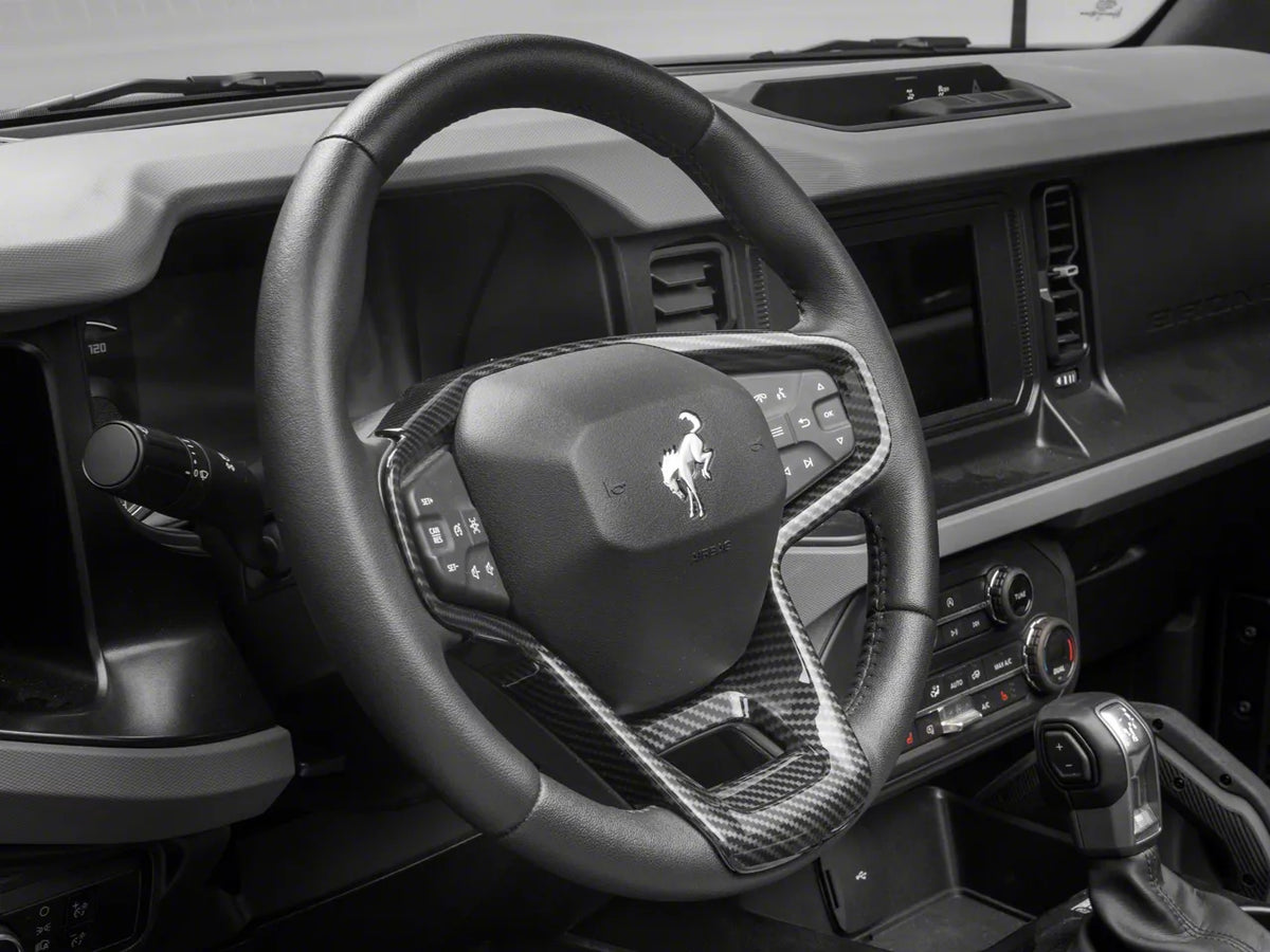 RedRock Steering Wheel Trim - Carbon Fiber Look for Ford Bronco - product view