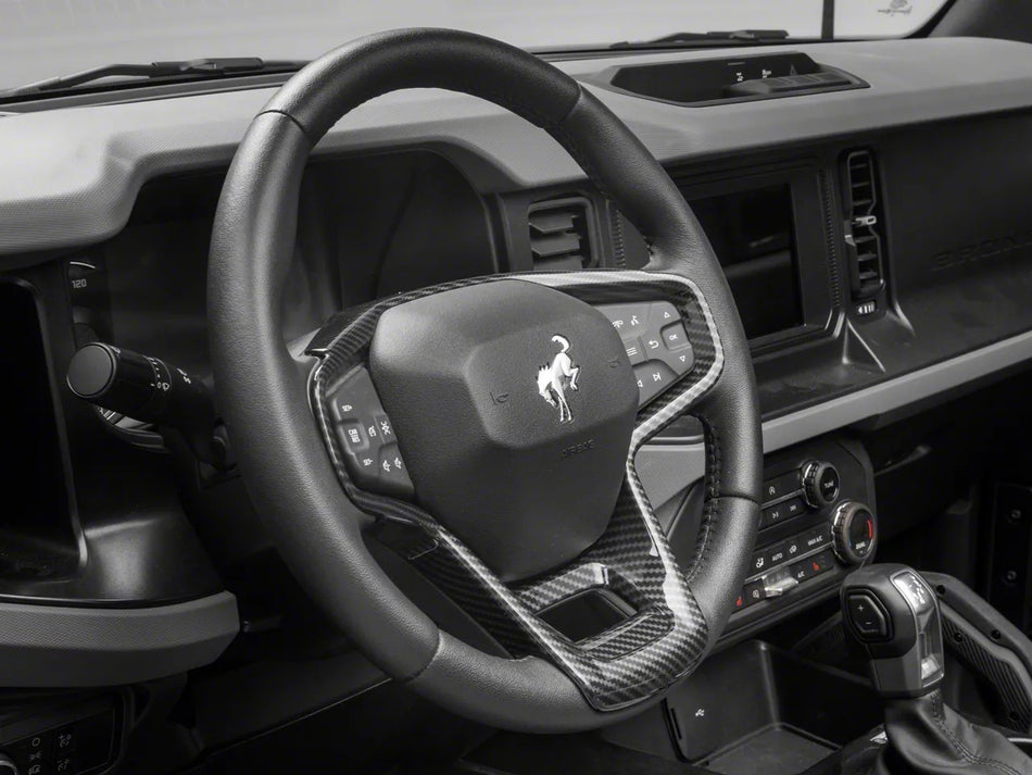 RedRock Steering Wheel Trim - Carbon Fiber Look for Ford Bronco - product view