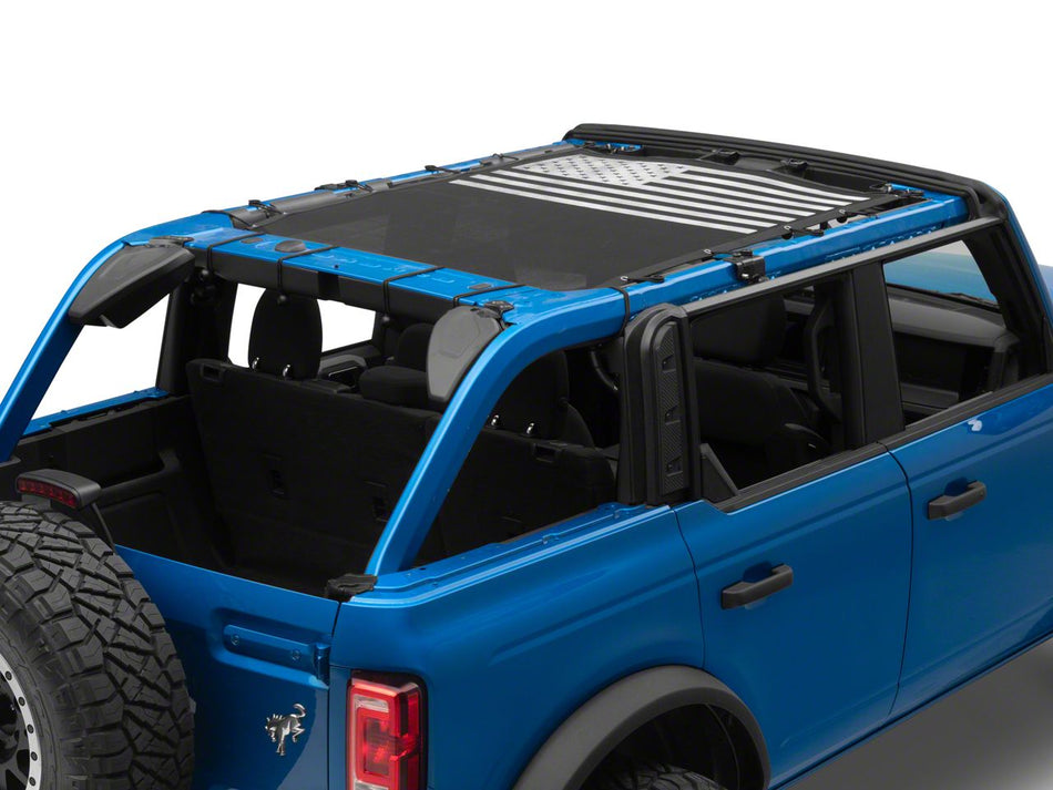 RedRock Sun Shade with Flag Logo for Ford Bronco - product view