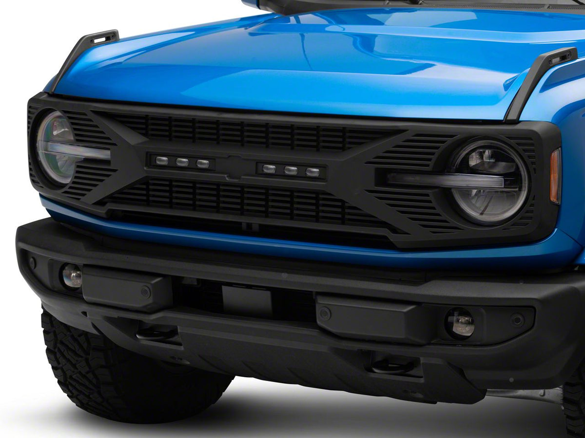 RedRock Tomahawk Grille with LED Off-Road Lighting for Ford Bronco - product view
