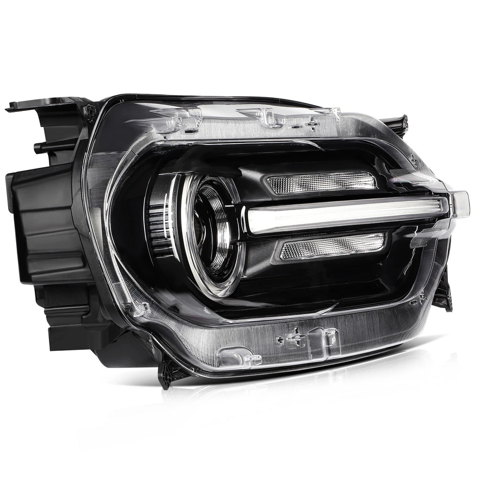 Ford Bronco Sport headlight assembly on a white background