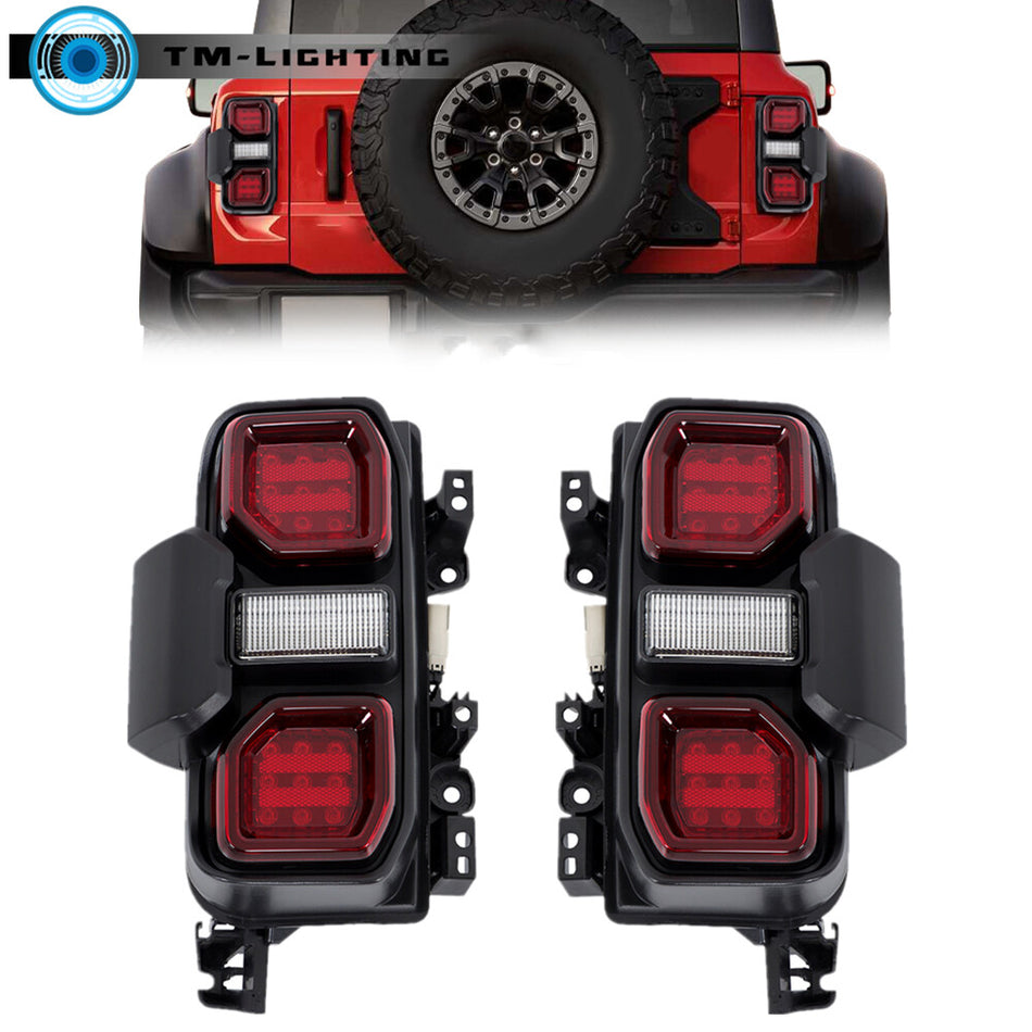 For 2021-2022 2023 Ford Bronco Raptor Tail Lamp Left&Right Side LED Tail Light