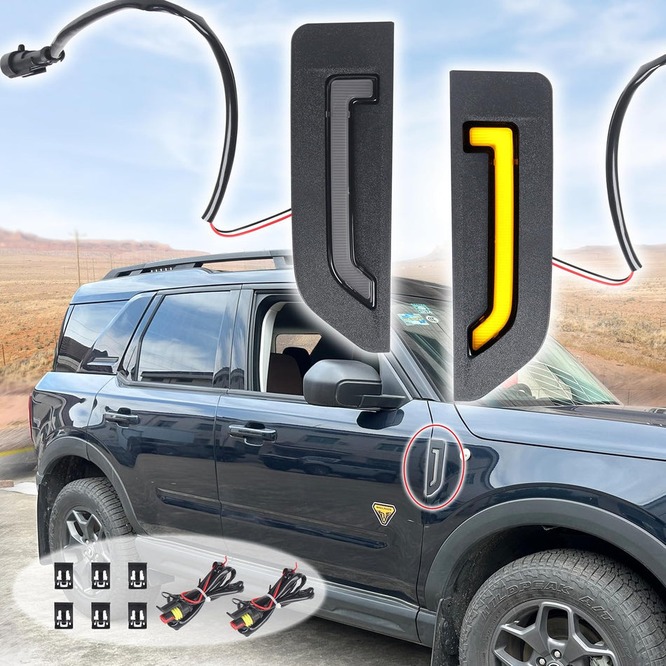 Ford Bronco Sport LED Side Marker Lights | Amber Turn Signal Upgrade 2021-2024