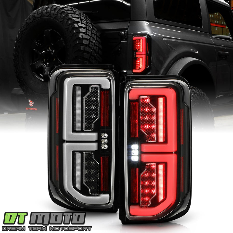 For 2021-2023 Ford Bronco Incandescent Full LED Tail Lights w/ Greeting Lamps