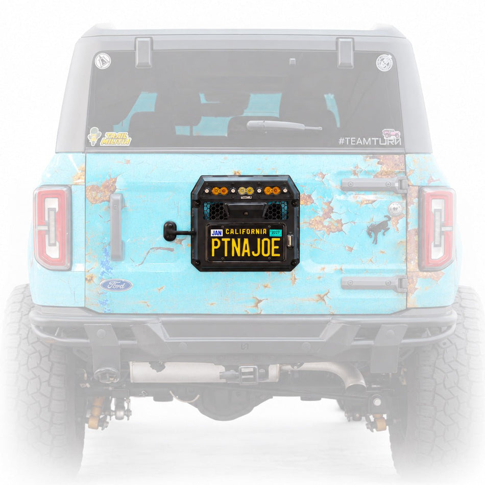 Tire Carrier Delete with Integrated Rear Lighting for Ford Bronco - view 1