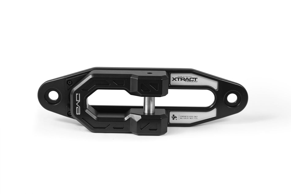 DV8 Offroad Xtract synthetic rope fairlead, full product shot on white background